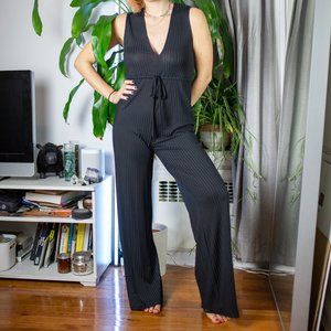 Black Stradivarius Maxi Lightweight Jumpsuit